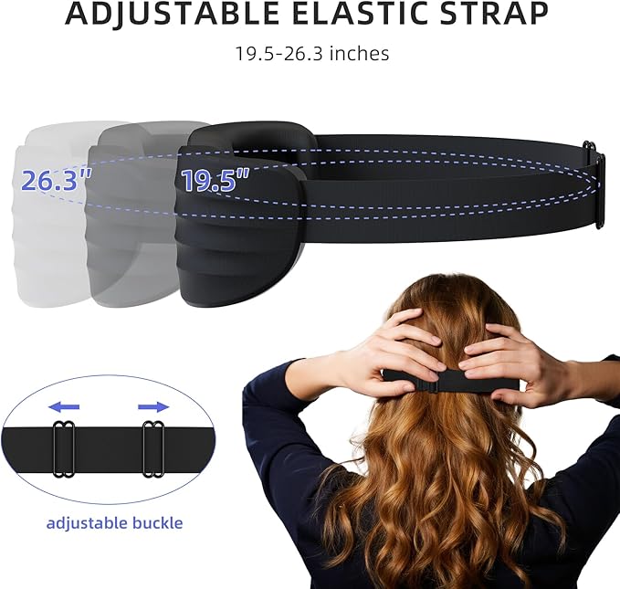 100% Blackout Sleep Eye Mask for Women Men, Zero Pressure Sleeping Mask - Sleep Mask for Cpap Users and Eyelash Friendly Night Blindfold, Adjustable Ultra Soft Comfortable for Dry Eye Mask - Bloomnest
