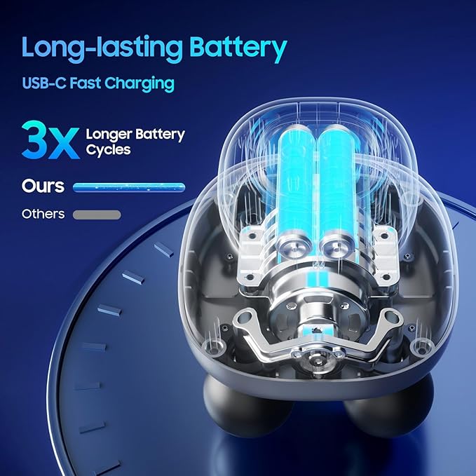 Massage Gun – Electric Body Massager with 4 Heads, Handheld Percussion Muscle Massager, Deep Tissue Back Massager for Muscle Relaxation, Powerful Full Body Electric Massager Tool for Men and Women - Bloomnest