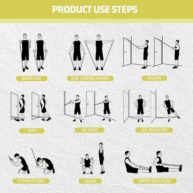 VEICK Resistance Bands, Exercise Bands, Workout Bands, Resistance Bands for Working Out with Handles for Men and Women, Exercising Bands for Fitness Weights Work Out at Home - Bloomnest