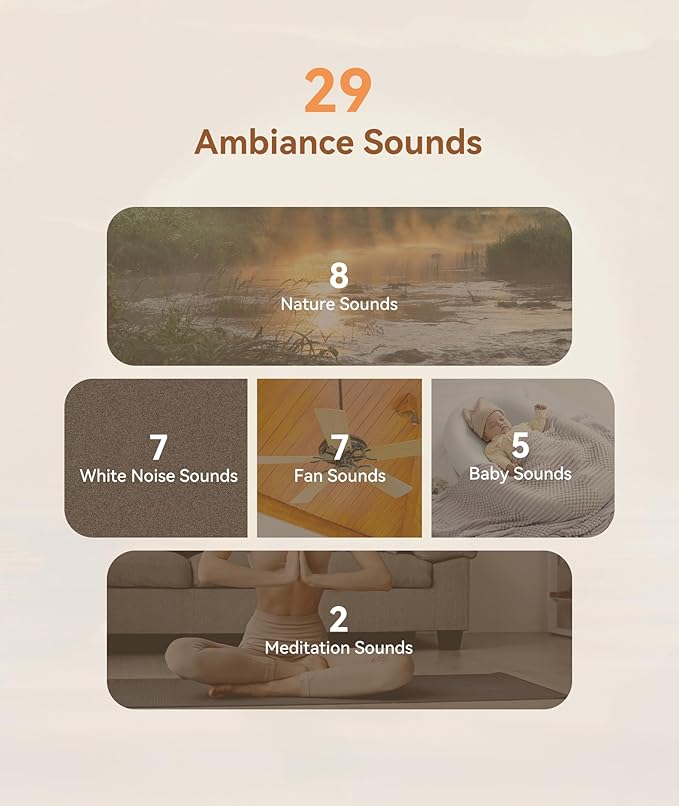 Dreamegg White Noise Machine for Adults - 10W Powerful Sound Machine with 29 Soothing Sounds, Noise Masking for Snoring, Traffic & Office Privacy, Ideal for Home, Travel & Deep Sleep - Bloomnest