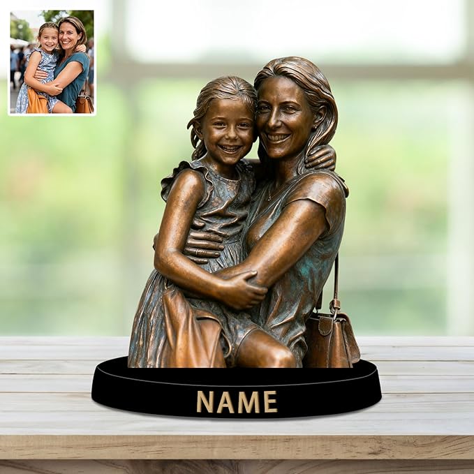 Custom Photo Copper Metal Style Desk Decor Photo Frame Sign Plaque 2D Flat Printing, Personalzied Copper Metal Style Picture Frame for Couple Wedding Family Anniversary Birthday Gifts - Bloomnest