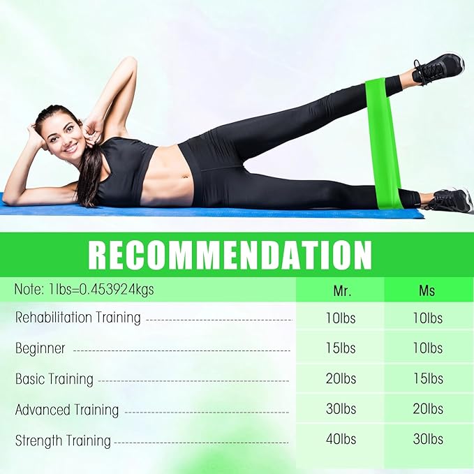 Deekin 20 Pcs Resistance Bands Resistance Loop Exercise Bands Exercise Equipment Elastic Drap Ring for Women and Men Home Fitness, Gym, Yoga - Bloomnest