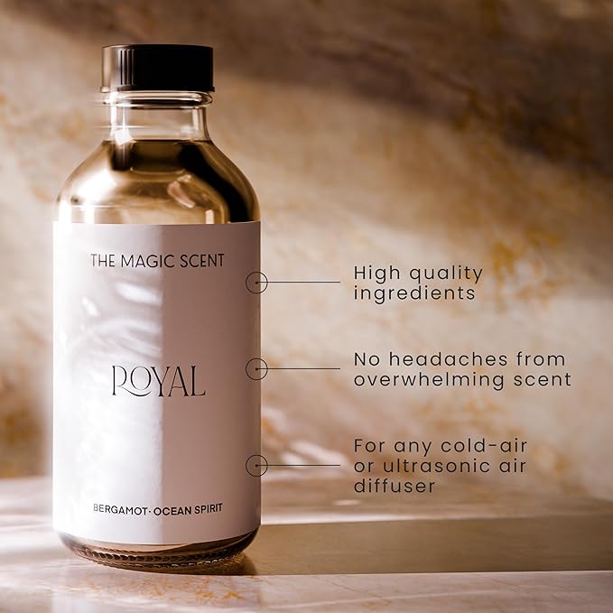 The Magic Scent Royal Hotel Diffuser Oil - Cold-Air & Ultrasonic Scented Oils for Diffuser Inspired by The Ritz Hotel, London - Essential Oils for Diffusers Aromatherapy - 4 fl oz, 120 mL - Bloomnest