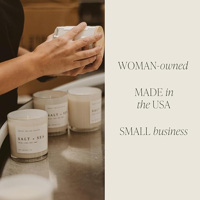 Sweet Water Decor Cinnamon Roll Candle - Cinnamon, Icing, Buttery Pastry Cinnamon Scented Candles for Fall - 11oz White Jar and Wood Lid, 50+ Hour Burn Time, Made in The USA - Bloomnest