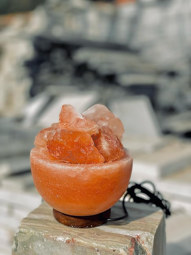 Himalayan Salt Lamp, USB Powered, Night Light Color Changing Lamp,Unique Gift Idea (Bowlnew) - Bloomnest