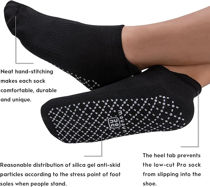 unenow Unisex Non Slip Grip Socks with Cushion for Yoga Pilates Barre Home & Hospital - Bloomnest