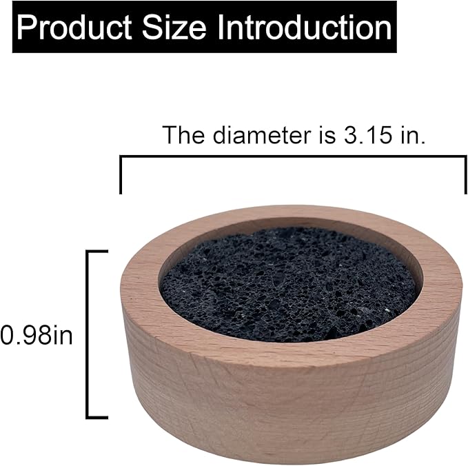 Passive Diffuser Lava Rock Natural Set Essential Oil Aromatherapy Stone for Home, Office, Car & Gifts - Compact Wood Bas - Bloomnest