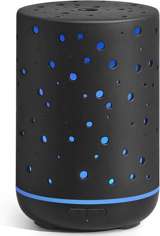 InnoGear Essential Oil Diffuser, 150ml Ceramic Diffuser Ultrasonic Air Diffusers Humidifier Cool Mist Aromatherapy Diffuser with 2 Mist Modes Waterless Auto Off for Home Office, Black - Bloomnest