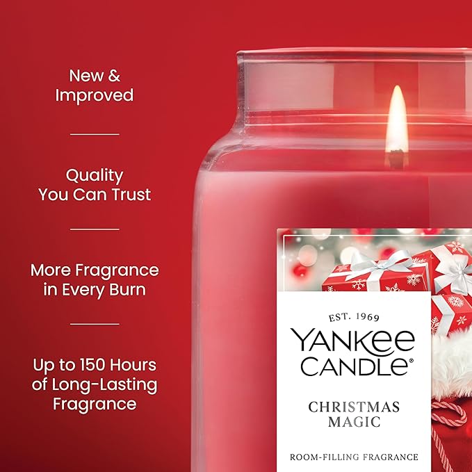 Yankee Candle Christmas Magic Scented Candle, 22oz Large Jar with up to 150 Hour Burn Time, Giftable, Holidays - Bloomnest