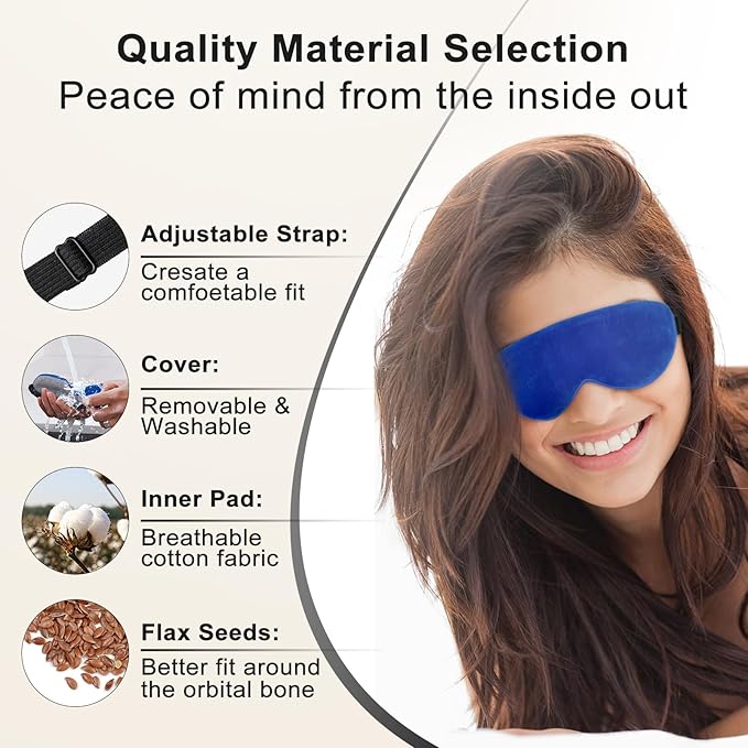 Kovnlo Heated Eye Mask, Washable USB Electric Warm Compress Eye Heating Pad for Dry Eyes, Blepharitis, Syndrome, Chalazion, Stye, MGD and Steam Moist to Unclog Glands - Bloomnest