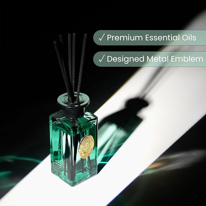 M&SENSE 6.3 oz Large Reed Diffuser Set | Sea Island Cotton Scent Oil Diffuser with Sticks | Hotel Collection Non-Toxic Essential Oil |for Bedroom Bathroom Living Room - Bloomnest