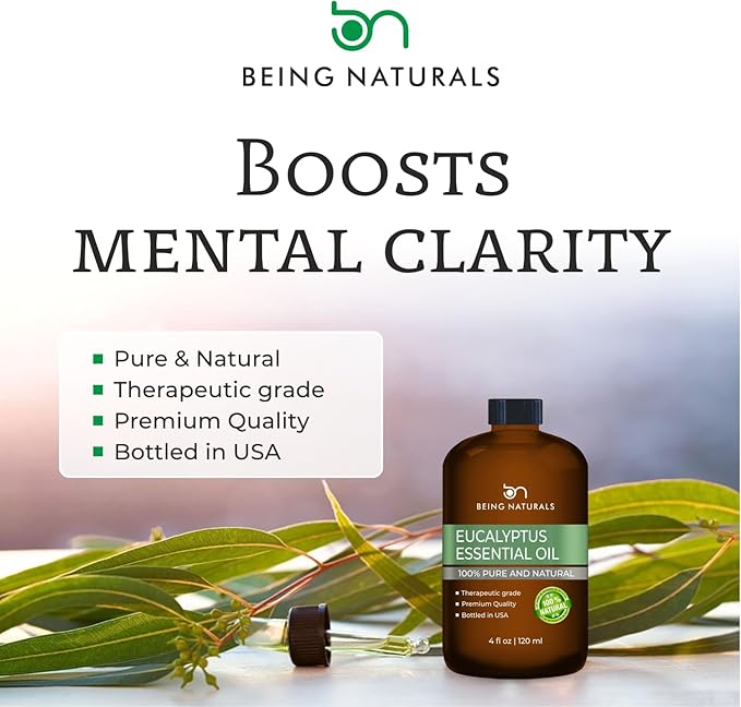 Eucalyptus Essential Oil - Huge 4 FL OZ - 100% Pure & Natural – Premium Natural Oil with Glass Dropper (Eucalyptus Oil) - Bloomnest