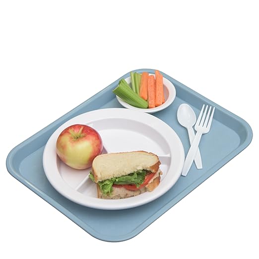 Carlisle FoodService Products CT101459 Café Standard Cafeteria / Fast Food Tray, 10" x 14", Slate Blue - Bloomnest