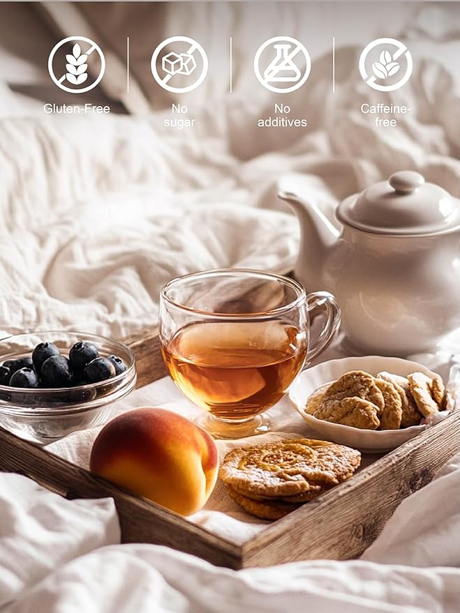 TeeLux Peach Herbal Tea Bags, Fruity Rosehips with Tart Hibiscus & Soothing Chamomile, Fruity & Sweet Flavor, Caffeine Free, 50 Count - Bloomnest
