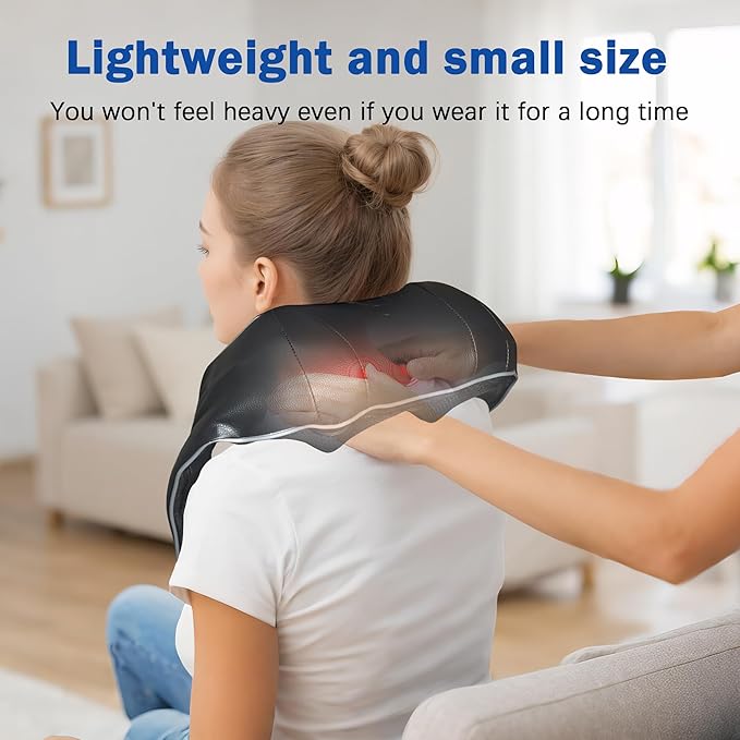 Joyset Neck Massager for Pain Relief Deep Tissue with Heat,Shiatsu Neck and Back Massager 4D Deep Kneading Massage for Shoulder,Gifts for Women Men Mom Dad Friend - Bloomnest