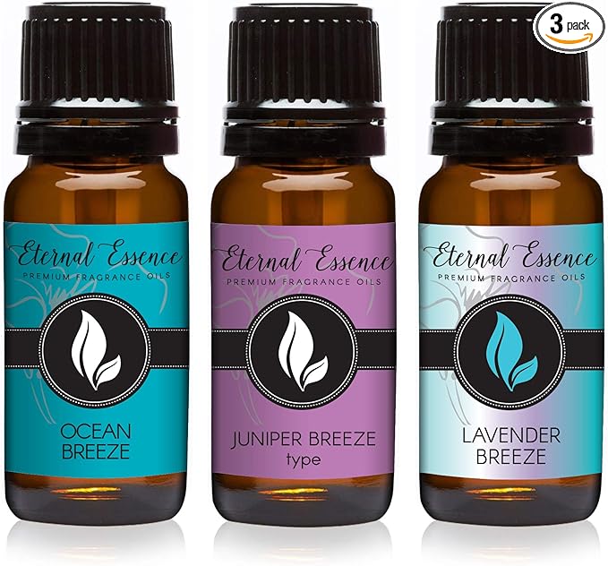 Trio (3) - Ocean Breeze, Lavender Breeze & Juniper Breeze - Premium Fragrance Oil Trio - 10ML EternalEssenceOils