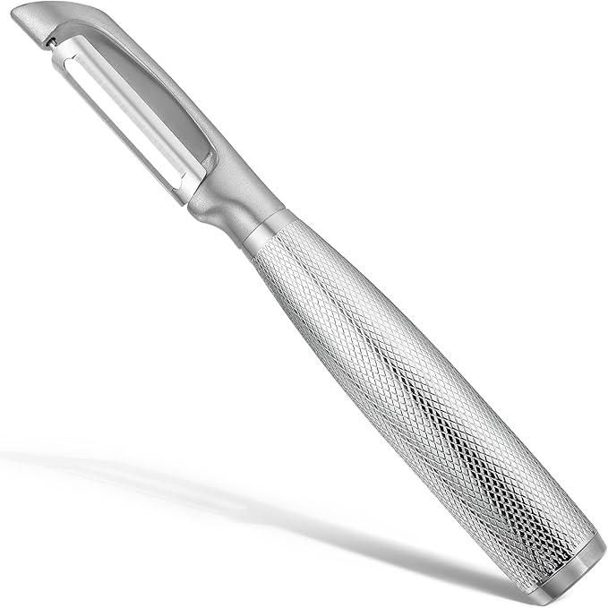 KULUNER I-Type Vegetable Peeler, Silver Chrome Finish, 304 Stainless Steel Blade, Ultra Sharp Potato Peeler for Apples, Carrots, Heavy Duty Kitchen Peeler - Bloomnest
