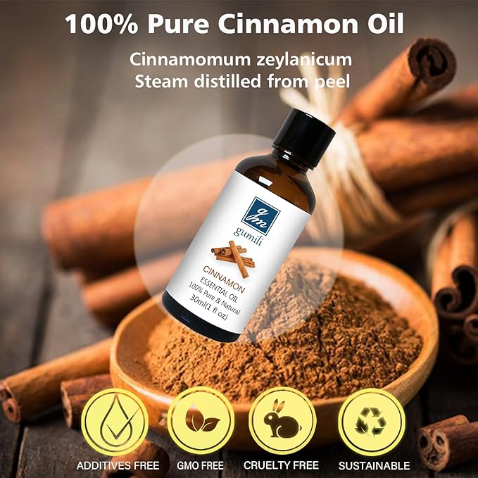 Cinnamon Essential Oil, 100% Pure Undiluted Cinnamon Oil for Diffuser, Massage - 30ml/1 oz - Bloomnest