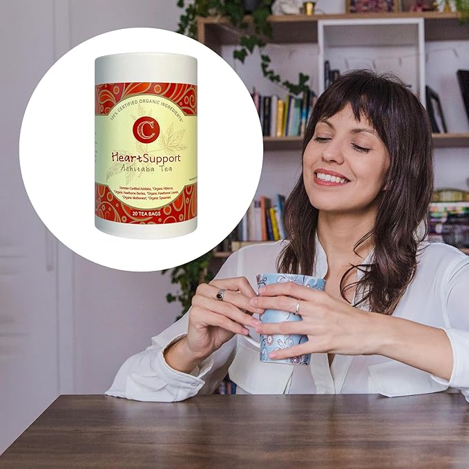 Dr. Cowan’s Garden Organic Ashitaba Hibiscus Tea, 20 Tea Bags - Supports Healthy Heart and Blood Pressure, Calming Caffeine-Free Herbal Blend for Health and Well-Being, Ashitaba Herbs Grown in the USA - Bloomnest