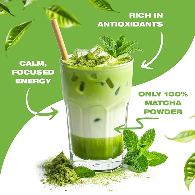 Organic Matcha Green Tea Powder (1lb) – Certified USDA Organic Powder for Matcha Latte, Tea, and Smoothies – Kosher, Non-Gmo, Antioxidant Rich Fruit Tea by Total Tea - Bloomnest