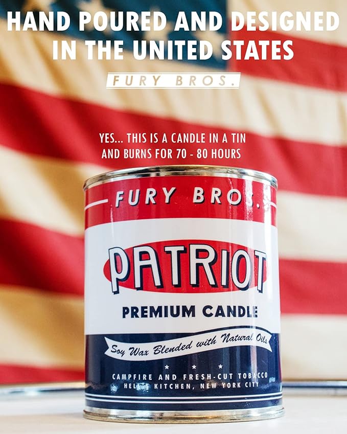 Long-Burning, One-Pint Premium Candles for Men | Vintage Inspired Oil Can Design | Lexington - Kentucky Bourbon & Oak | Soy Wax, Vegan Friendly, Made in The USA | Fury Bros. | Classically Cool - Bloomnest