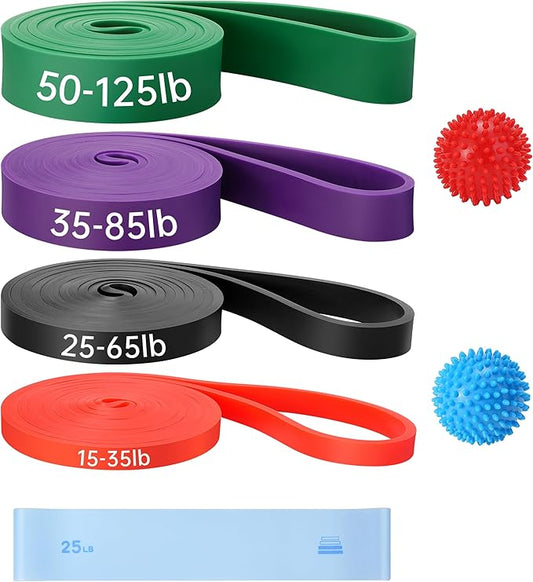 Workout Bands, Resistance Bands for Working Out, Stretch Bands, Long Gym Elastic Bands for Workout, Pull Up Training Bands for Body Stretching, Physical Therapy, Muscle Training - Bloomnest