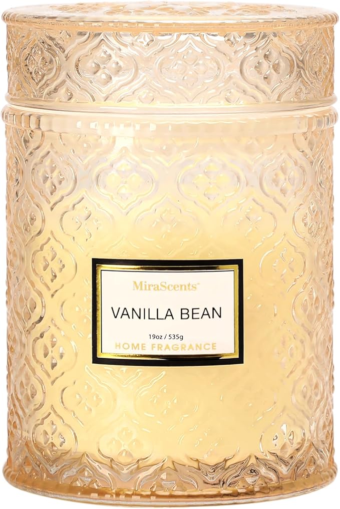 Vanilla Scented Candles, Fall Vanilla Bean 19oz Candle Gifts for Women, Luxury Large Decorative Candles in Glass, Natural Soy Wax for Home - Bloomnest