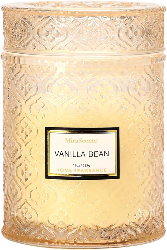 Vanilla Scented Candles, Fall Vanilla Bean 19oz Candle Gifts for Women, Luxury Large Decorative Candles in Glass, Natural Soy Wax for Home - Bloomnest