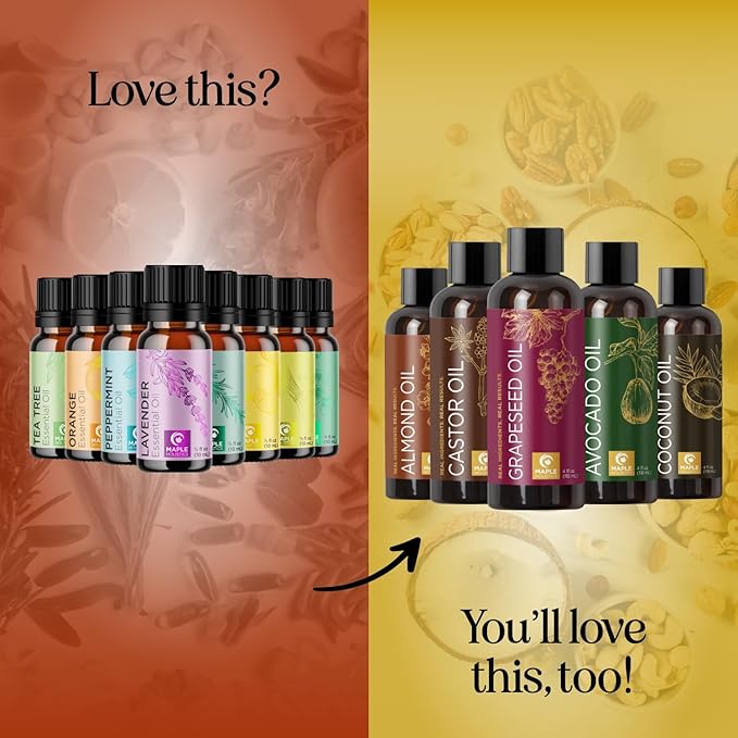 Pure Essential Oil Set for Diffuser - Aromatherapy Essential Oils for Diffusers for Home Travel and Self Care with High Grade Essential Oils for Hair Skin and Nails - Oil Diffuser Essential Oils Set - Bloomnest