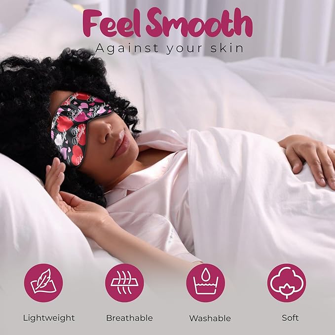 Luxury Sleep Mask – Soft, Lightweight & Ultra Comfort-Perfect for Light Blocking Wake up Radiant-Black - Bloomnest