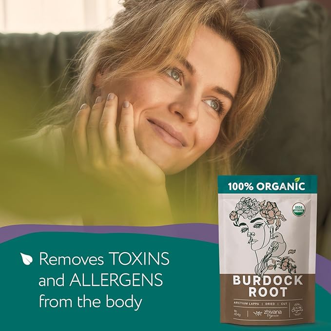 Super Value Pack 10 LB - Organic Burdock Root Tea - Greater Burdock Root Herb - Digestion, Liver Support, Fluid Balance, Healthy Skin - Bloomnest