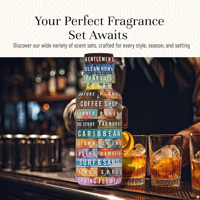 P&J Trading Fragrance Oils for Diffusers for Home Fragrance Scents for Candle Making - Soap Making Supplies - Car Diffuser Scents - Essential Home Gift Set - Gentlemen's - Cedar, Sandalwood & More - Bloomnest