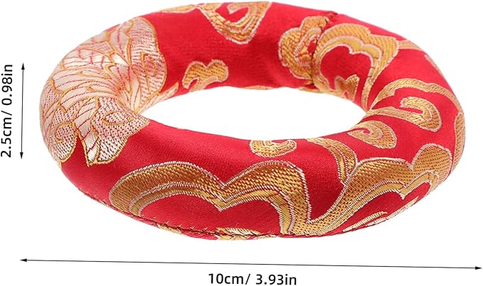 BESPORTBLE 3pcs Durable Singing Bowl Cushions Handmade Cotton Pads with Vintage Design for Meditation and Sound Therapy for Bowls and Buddhism Practices - Bloomnest