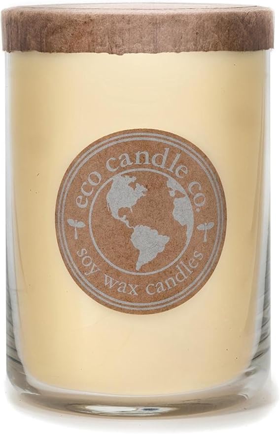ECO CANDLE CO. Recycled Candle, Sunshower, 26 oz. - Scents of Citrus & Musk - 100% Soy Wax, No Lead, Kraft Paper Label & Lid, Hand Poured, Phthalate Free - Bloomnest