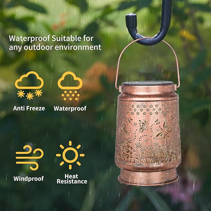 Styleonme Butterfly Lover Solar Light, Mother's Day Lantern Gift for Women Mom Grandma Sister, Hanging Image Butterflys Lanterns, Yard Corridor Garden Decor, Thanksgiving Day, Birthday Gifts - Bloomnest