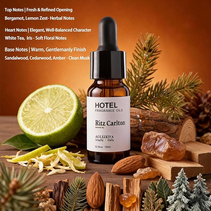 Hotel Collection Fragrance Oil Waterless Essential Oils Home Luxury Aroma & Hotel Fragrance Diffuser Oil for Ultrasonic and Waterless Diffusers and Crafting - 10ml, 0.34 fl oz - Bloomnest