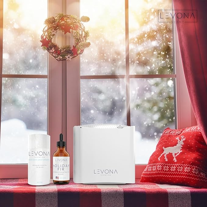 Levona Scent Christmas Essential Oils for Diffuser: Holiday Fir Essential Oil for Diffusers for Home - Essential Oils with Notes of Sandalwood & Amber Oil - Winter Fir and Balsam Fragrance - 120Ml - Bloomnest