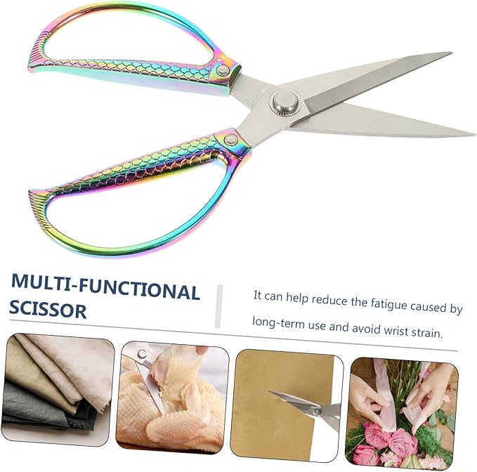 Heavy Duty Kitchen Shears with Zinc Alloy Handle Multi-purpose Food and Meat Cutting Scissors for Poultry Fish and Herbs Ergonomic Design Reduces Wrist Strain Easy to Clean and - Bloomnest