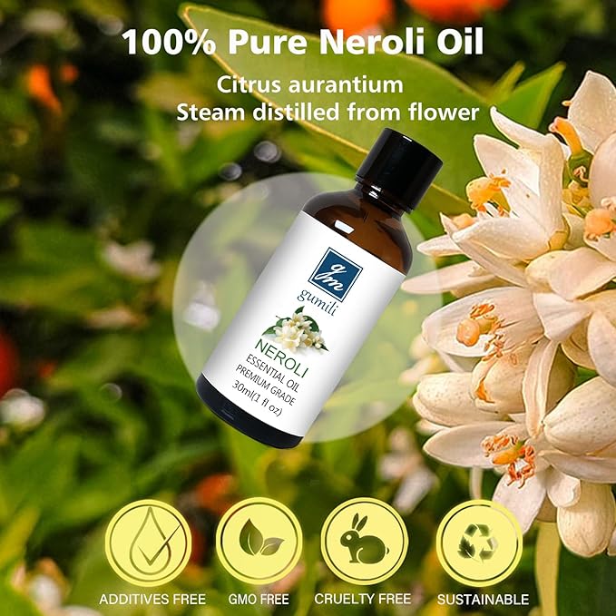 Neroli Essential Oil and Jasmine Essential Oil for Diffuser Perfume Candle Soap Making - 2 Oz, Pack of 2 - Bloomnest