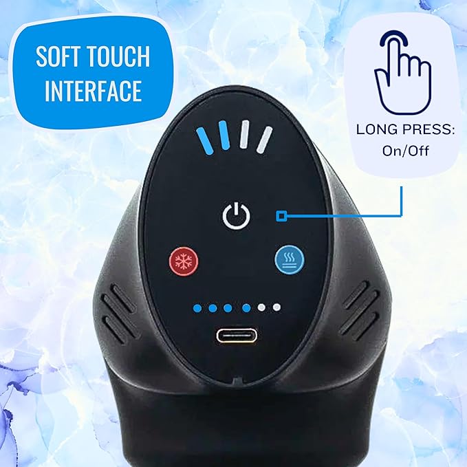 Professional Grade Massage Gun - Deep Tissue Back Massager with Heat and Cold Therapy Tip and Innovative Full-Body Extended Handle - Bloomnest