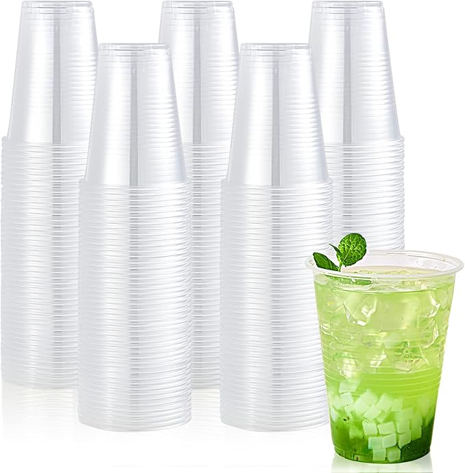 Lilymicky 260 Pack 16 oz Clear Plastic Cups, Cold Disposable Plastic Drinking Cups for Parties, Picnic, BBQ, Travel, and Events - Bloomnest
