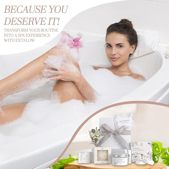 Spa Gifts for Women Bath and Body Gift Basket Valentines Day Gifts Coconut Lavender Home Spa Set Self Care Gift for Mom Sister Her Wife Birthday Gifts Spa Kit Care Package Thank You Gift