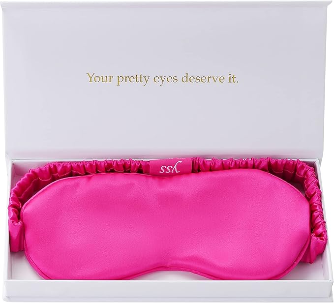 Silk Sleep Mask Light Blocking Luxury 100% Mulberry 19mm Silk Eye Mask Eye Cover Blindfold Ultra Soft Light & Comfy Anti Aging Skin Care with Travel Bag Gift Package - Bloomnest