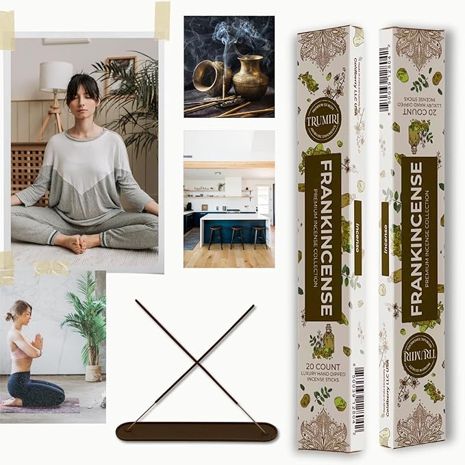 TRUMIRI Trumiri Incense Sticks - Total 40 Frankincense Scented Insence-Sticks - Dual Pack of 20 Insenses - Insents - Incents - Inscense - Incence - Incienso - All Natural Incense Sticks TRUMIRI