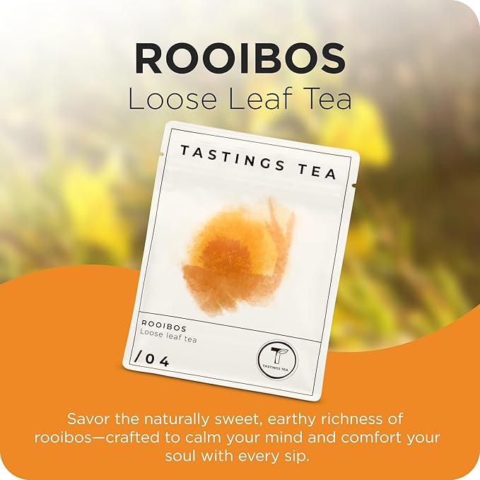 Tastings Tea Rooibos - 4oz Loose Leaf | South African Herbal Flavour| Caffeine Free - Bloomnest