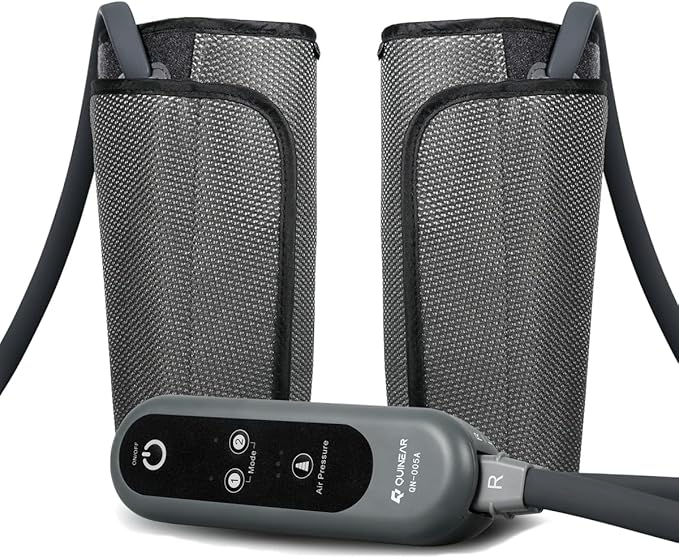 QUINEAR Air Compression Leg Massager for Circulation & Pain Relief, Calf Massagers with 2 Modes & 3 Intensities, Sequential Compression Device (SCD) for RLS, Edema, FSA-HSA - Ideal Gift - Bloomnest