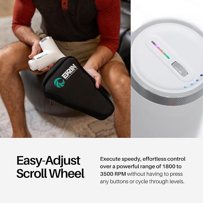 Ekrin Athletics White Kestrel Percussive Massager - Enhanced Precision & Comfort for Elite Muscle Recovery & Wellness - Relieve Sore Muscles and Stiffness - Bloomnest
