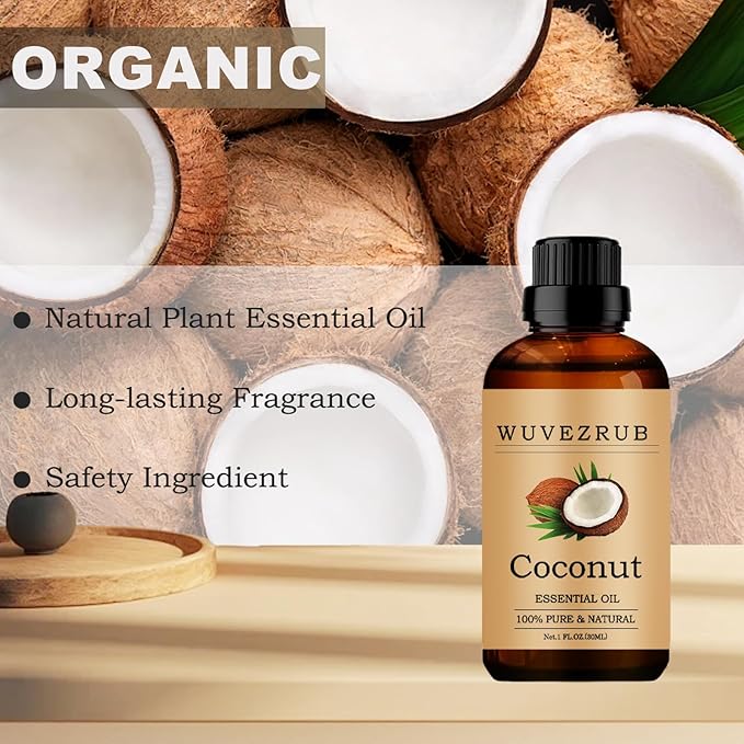 Coconut Essential Oils, 30ML Pure and Natural Essential Oil for Aromatherapy Diffuser - Coconut /1 Fl Oz - Bloomnest