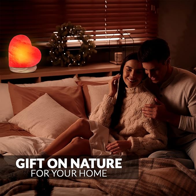 Himalayan Glow 944AC USB Heart Salt Lamp, Multicolor Night light, Best Home Decor by WBM - Bloomnest
