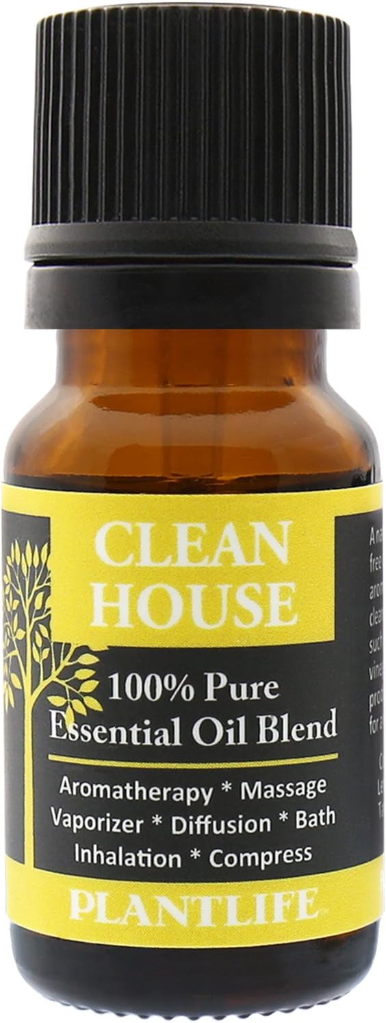 Plantlife Clean House Aromatherapy Essential Oil Blend - Straight from The Plant 100% Pure Therapeutic Grade - No Additives or Fillers - Made in California 10 ml - Bloomnest